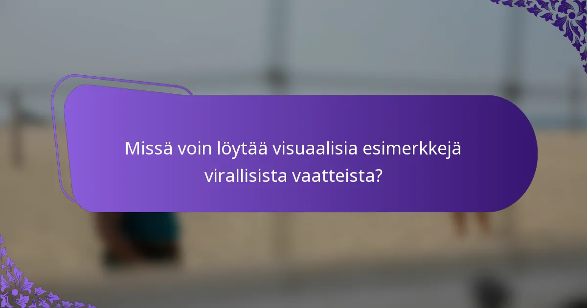 Missä voin löytää visuaalisia esimerkkejä virallisista vaatteista?